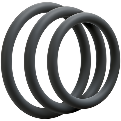 Cockring Set - Siliconen - Grijs - 40 mm, 45 mm, 50 mm