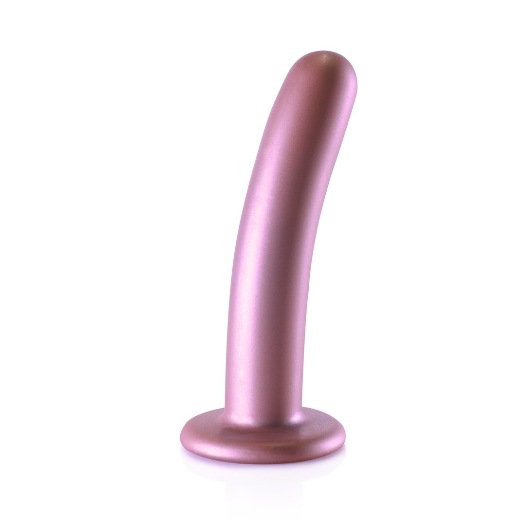 14,5 cm Gladde Silicone G - spot Dildo met Krachtige Zuignap en Metallic Kleur - EroticToyzSiliconen Dildo'sOuch! by Shots