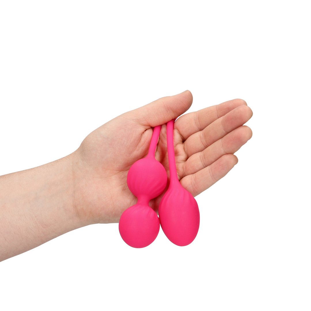 2 Piece Thumping Kegel Ball Set - Wild Strawberry - EroticToyzProducten,Toys,Sexuele Training,Vaginale ballen Ben Wa - ballen,,VrouwelijkLoveline by Shots