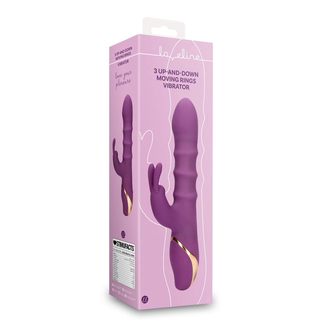 3 openneer bewegende ringen vibrator - EroticToyzRabbit VibratorsLoveline by Shots