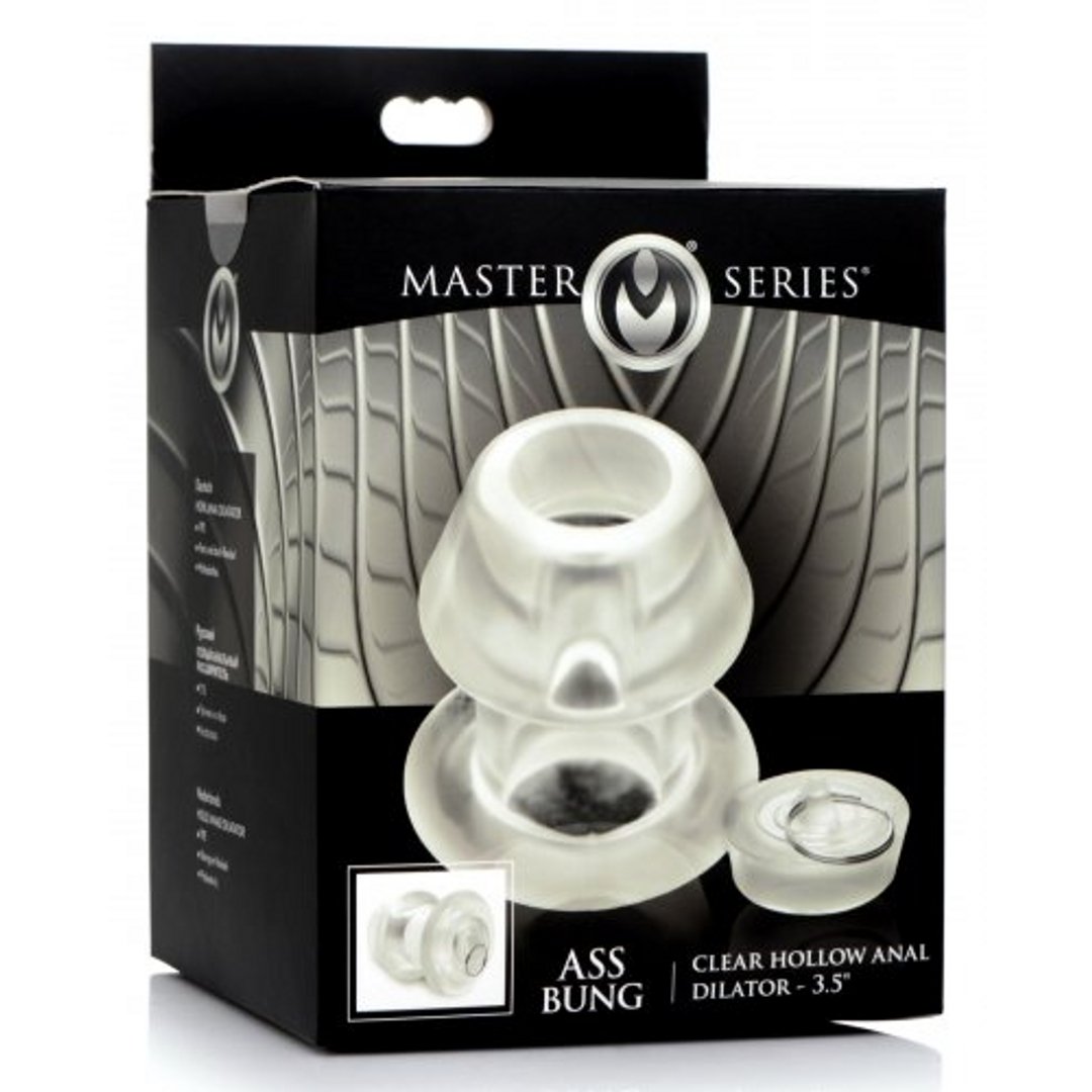 'Ass Bung Clear Hollow Anale Dilatator met Plug 8,9 cm - Transparant' - EroticToyzDilatatorsetsXR Brands