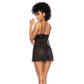 Babydoll Met Bloemenkant - Zwart S/M - Pleasureplay BabydollsMapalé