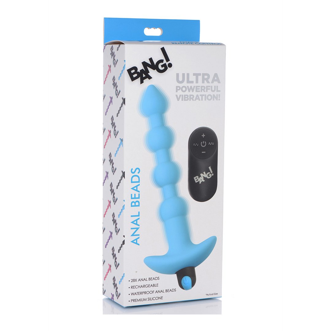 BANG Vibrating Silicone Anaal Kralen met Afstandsbediening - Zwart - 21 cm - EroticToyzAnal BeadsXR Brands