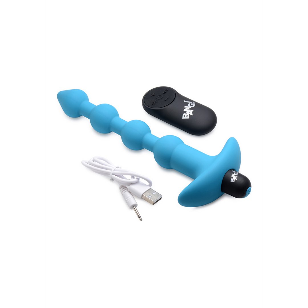 BANG Vibrating Silicone Anaal Kralen met Afstandsbediening - Zwart - 21 cm - EroticToyzAnal BeadsXR Brands