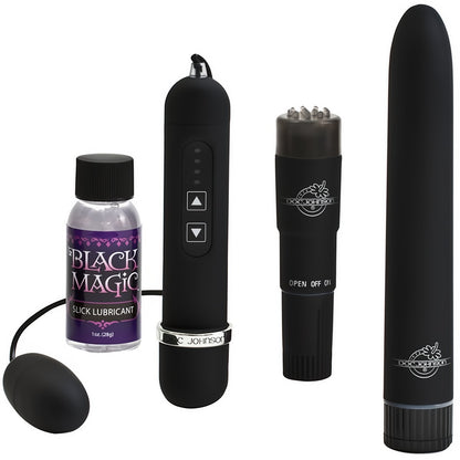 Black Magic - Genot Kit met Vibrerende Speeltjes - 7 inch persoonlijk vibrator - Multi - Speed Bullet en Zakraket - EroticToyzProducten,Toys,Vibrators,Kogel - en Minivibrators,Clitoris Stimulator,Tip Vibrator,G - Spot Vibrator,Kits Sets,Sets voor Vrouwen,Toy Sets,,GeslachtsneutraalDoc Johnson