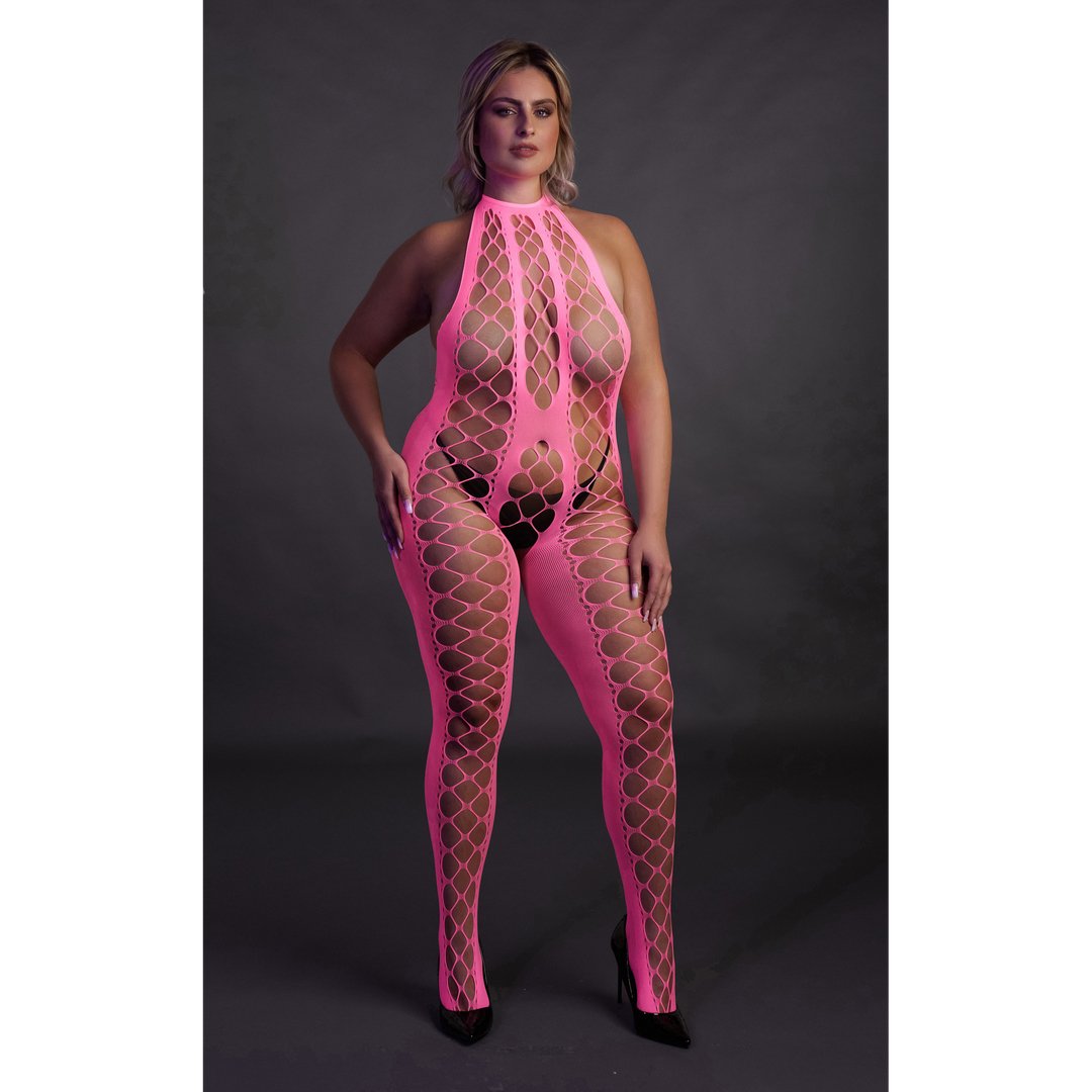 Bodystocking - Neon Roze - Pleasureplay BodystockingsOuch! by Shots