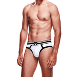 Brief - Wit/Zwart - Pleasureplay Producten,Lingerie,Lingerie voor Hem,Briefs,,MannelijkProwler