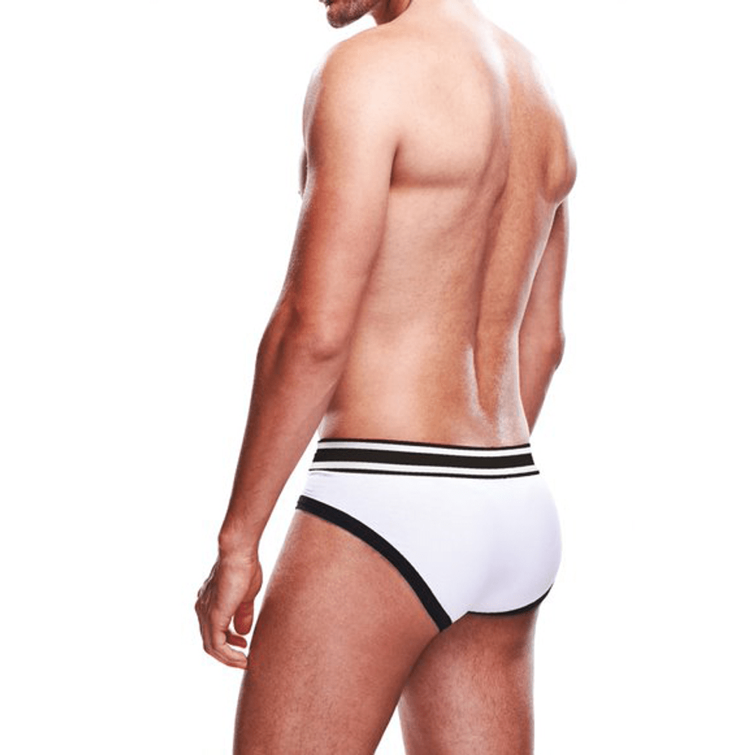 Brief - Wit/Zwart - Pleasureplay Producten,Lingerie,Lingerie voor Hem,Briefs,,MannelijkProwler
