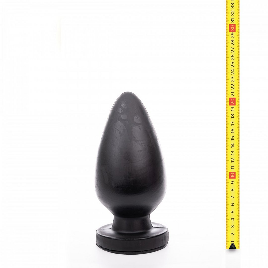 Buttplug XL - 21,5 cm Zwart - Pleasureplay Voorbinddildo'sHung System