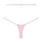 'Cherished Kant en Mesh String met Zilveren Details - Roze' - EroticToyzStrings en SlipjesAllure