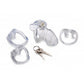 Clear Captor Kuisheidscockring Met Sleutels - Transparant, Medium - EroticToyzPeniskooien en KuisheidsapparatenXR Brands