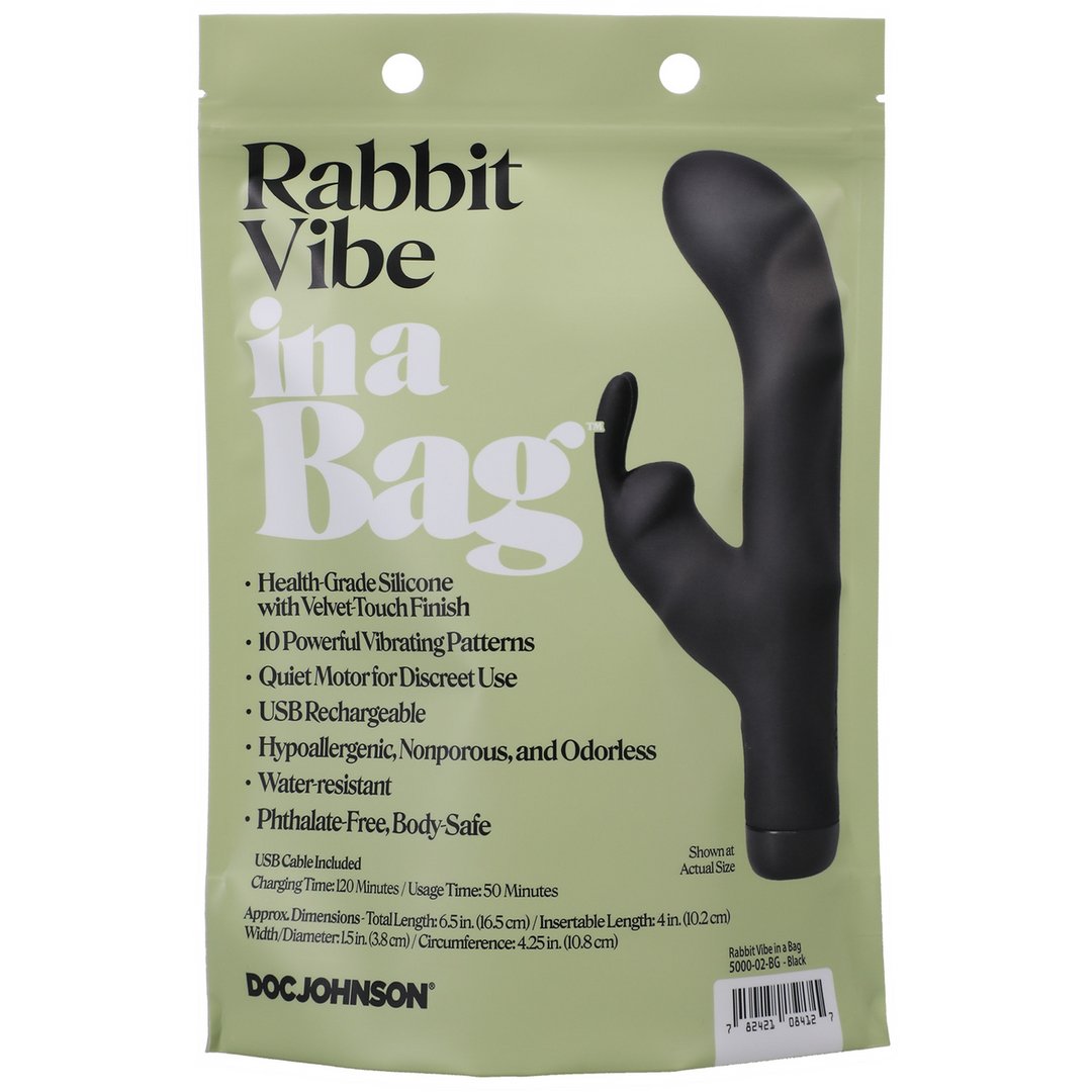 Compacte Rabbit Vibrator - 10 Krachtige Trillingsintensiteiten - USB Oplaadbaar - Stille Motor - Hypoallergeen Siliconen - EroticToyzProducten,Toys,Vibrators,Rabbit Vibrators,,VrouwelijkDoc Johnson