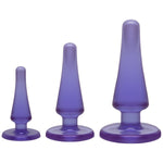 'Crystal Jellies Anaal Plug Set - 7,5 cm, 10 cm, 12,5 cm - Transparant' - EroticToyzButtplugs Anale Dildo's Niet VibrerendDoc Johnson