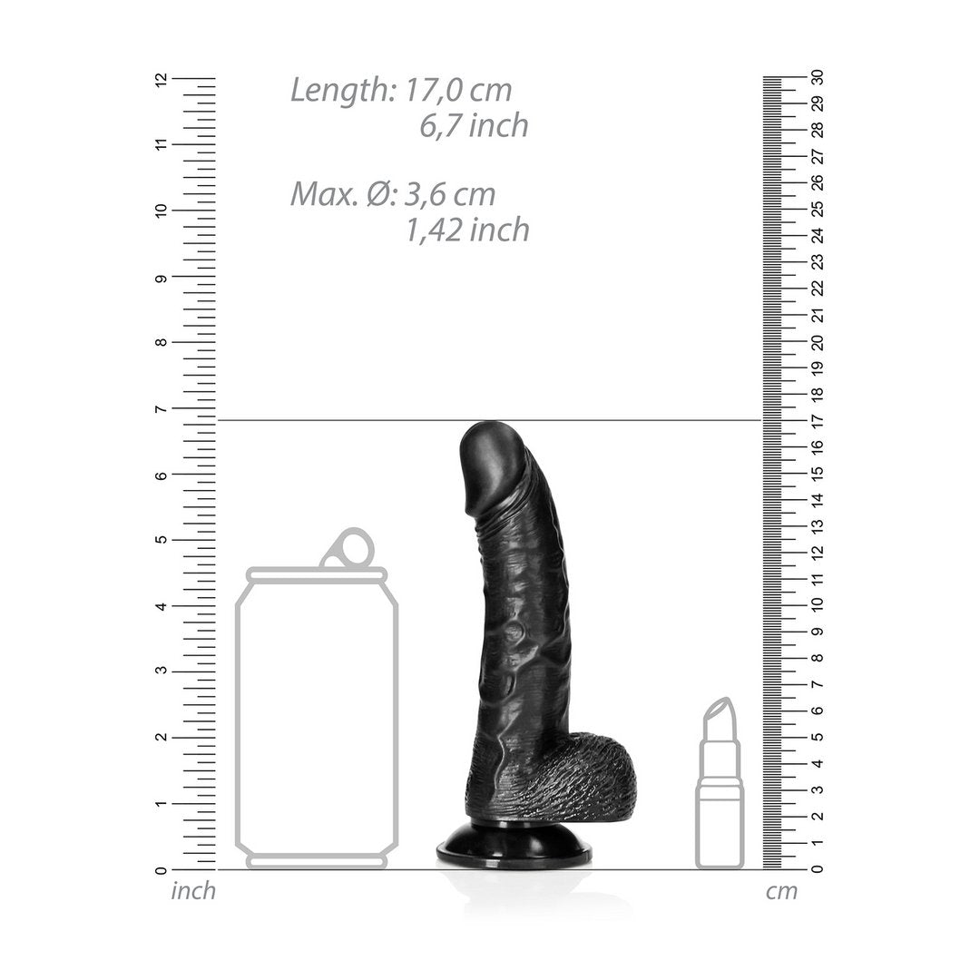 Curved Realistic Dildo with Balls and Suction Cup - 15,5 cm - EroticToyzProducten,Toys,Dildos,Realistische Dildo's,,GeslachtsneutraalRealRock by Shots