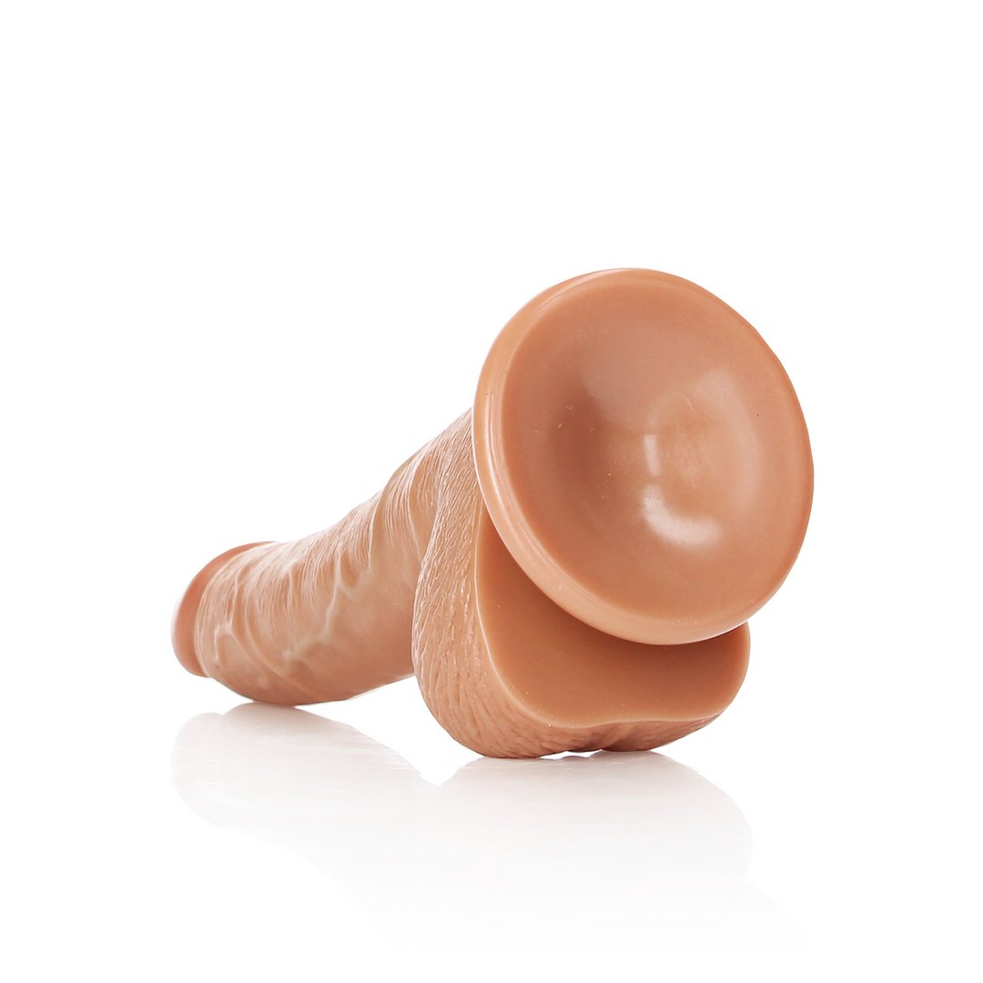 Curved Realistic Dildo with Balls and Suction Cup - 18 cm - EroticToyzProducten,Toys,Dildos,Realistische Dildo's,,GeslachtsneutraalRealRock by Shots