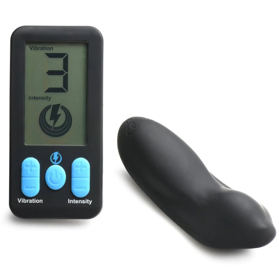 E - Stim Panty Vibe with Remote Control - Black - EroticToyzProducten,Toys,Toys met Electrostimulatie,Vibrators,Vibrators,Vibrerende Slipjes,,GeslachtsneutraalXR Brands