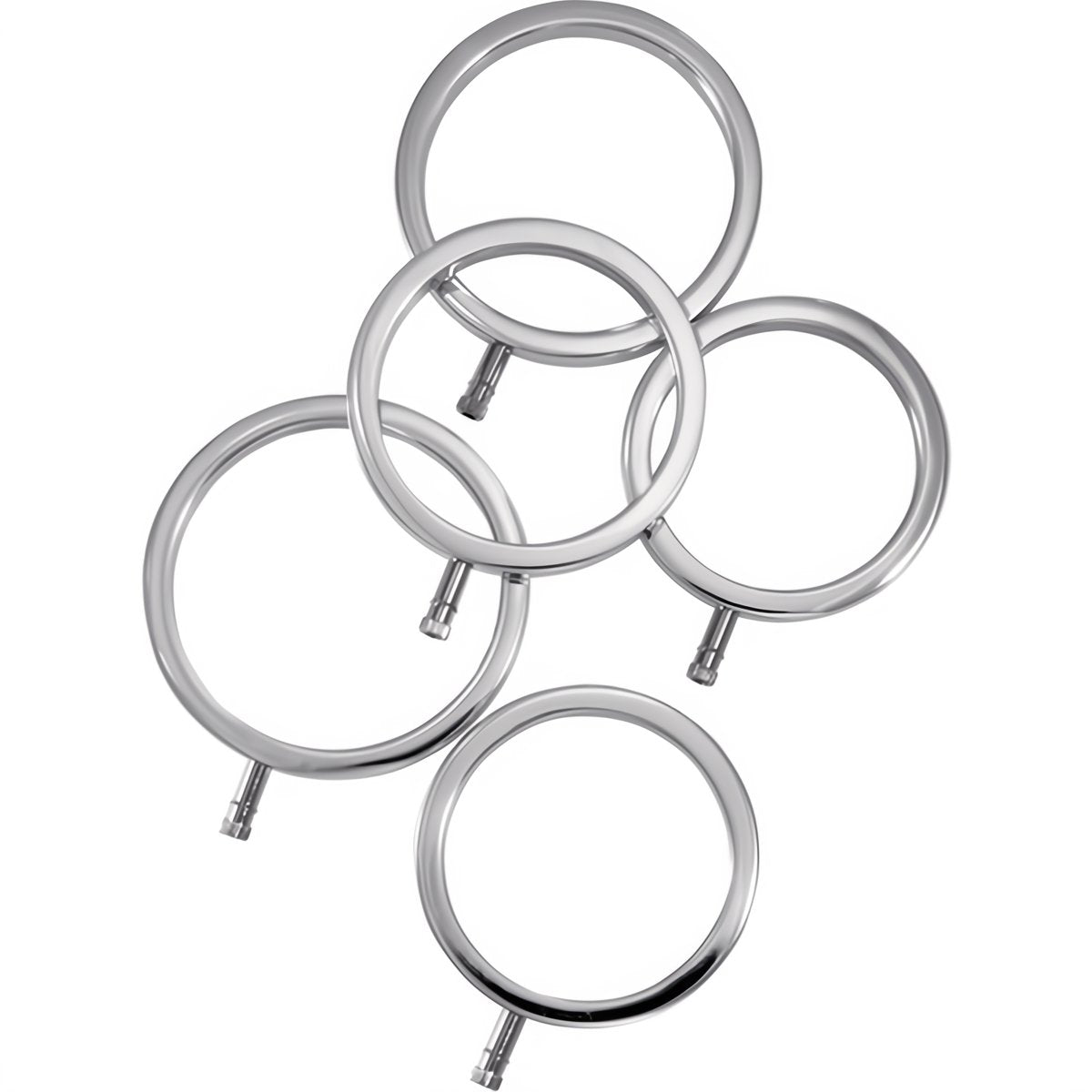 'ElectraStim Solid Metal Cockring Set - 5 Maten' - EroticToyzCockringenElectraStim