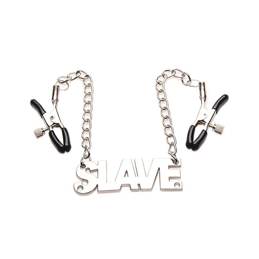 Enslaved - Slave Chain with Nipple Clamps - EroticToyzProducten,Toys,Tepel Toys VacuÃ¼m Toys,Tepelklemmen,,XR Brands