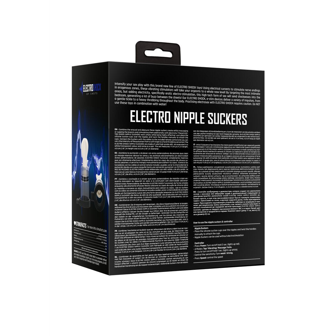 EStimulation BiPolar Nipple Suckers - EroticToyzClit - en TepelzuigersElectroShock by Shots