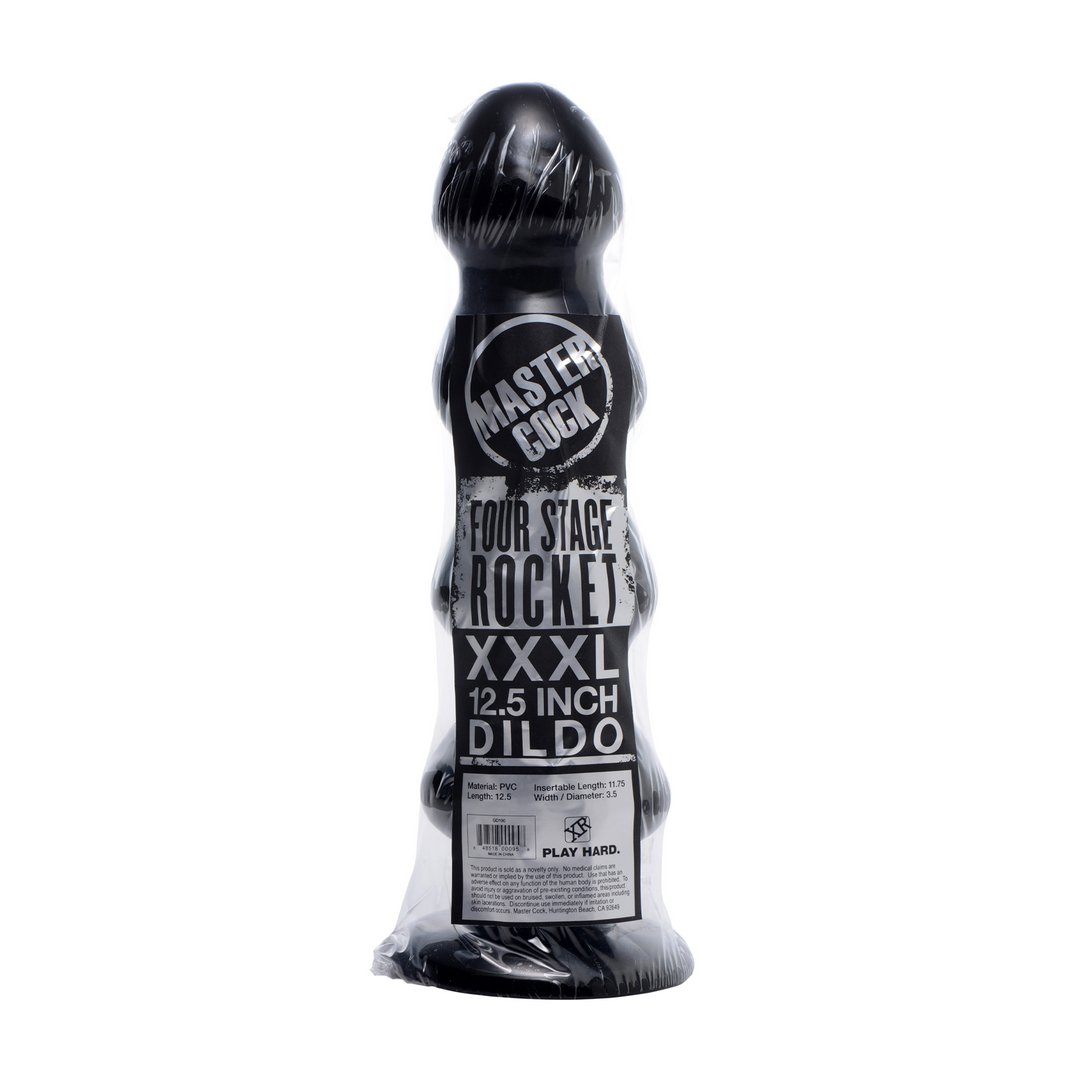 'Four Stage Rocket Dildo met Zuignap - Zwart, 31,75 cm' - EroticToyzMaxi - Dildo'sXR Brands