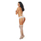 Jarretellegging - Plus Size/Wit Kanten Design - Pleasureplay KousenDreamgirl