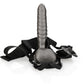 Holle Strap - On - Geribbeld 21 cm - Metallic Zwart - Pleasureplay HolOuch! by Shots
