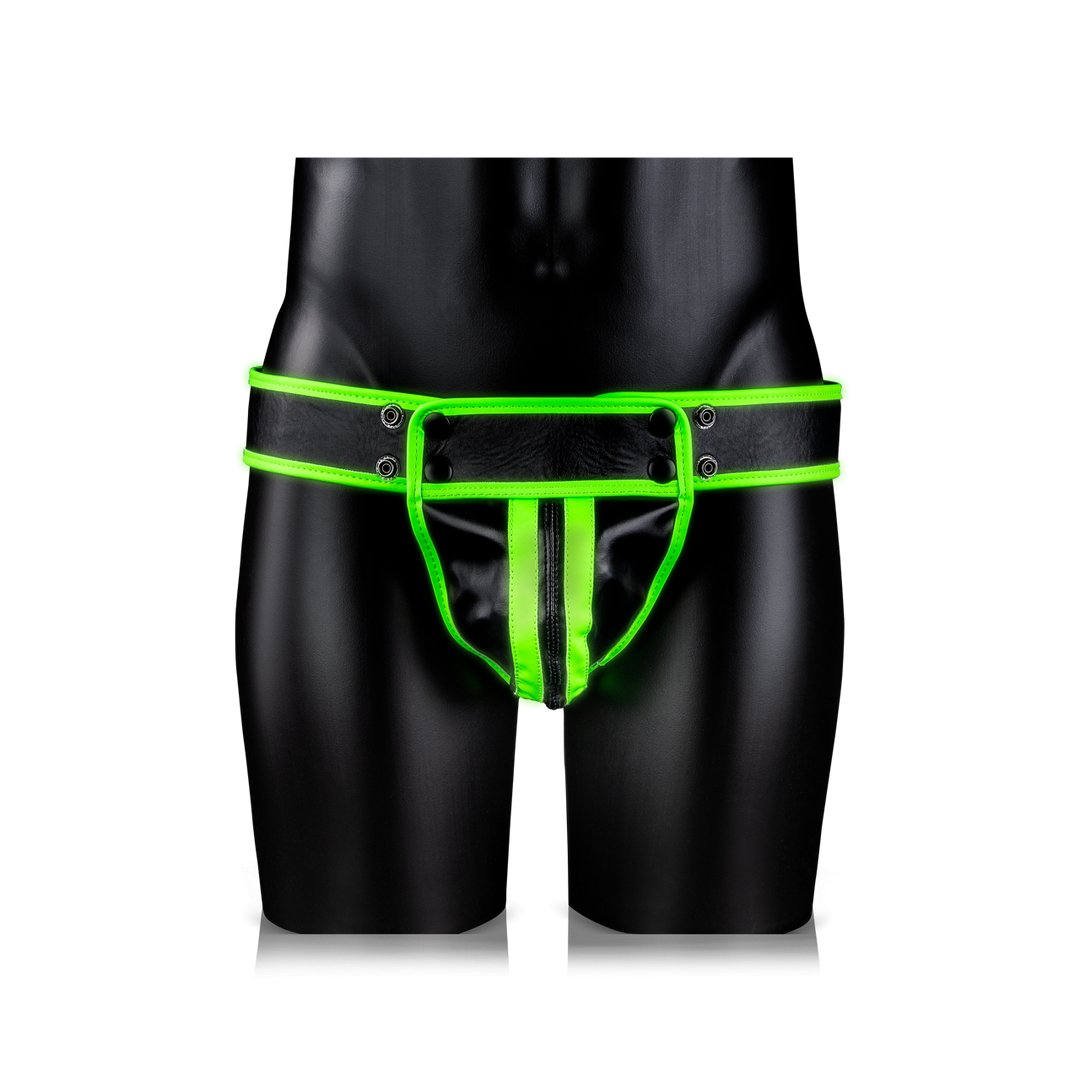 Gestreepte Jockstrap met Glow - in - the - Dark - XL - EroticToyzJocksOuch! by Shots