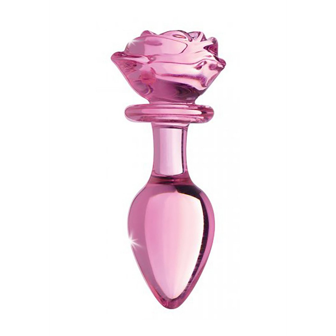 Glazen Buttplug - Roze Roos - Groot Formaat - EroticToyzProducten,Toys,Anaal Toys,Buttplugs Anale Dildo's,Buttplugs Anale Dildo's Niet Vibrerend,,GeslachtsneutraalXR Brands