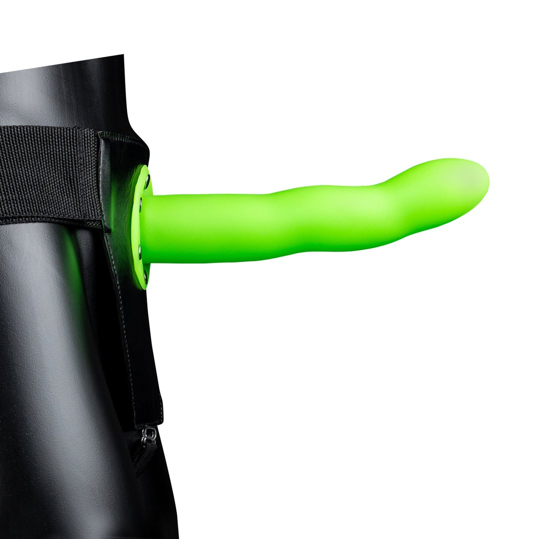 Glow in the Dark Curved Hollow Strap - 20 cm - EroticToyzProducten,Toys,Toys voor Koppels,Voorbinddildo's,Dildos,Voorbinddildo's,Hol,,GeslachtsneutraalOuch! by Shots