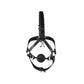 Head Harness with Breathable Ball Gag and Nose Hooks - Black - EroticToyzProducten,Toys,Fetish,Gags,Maskers,Gezichtsmasker,,Ouch! by Shots