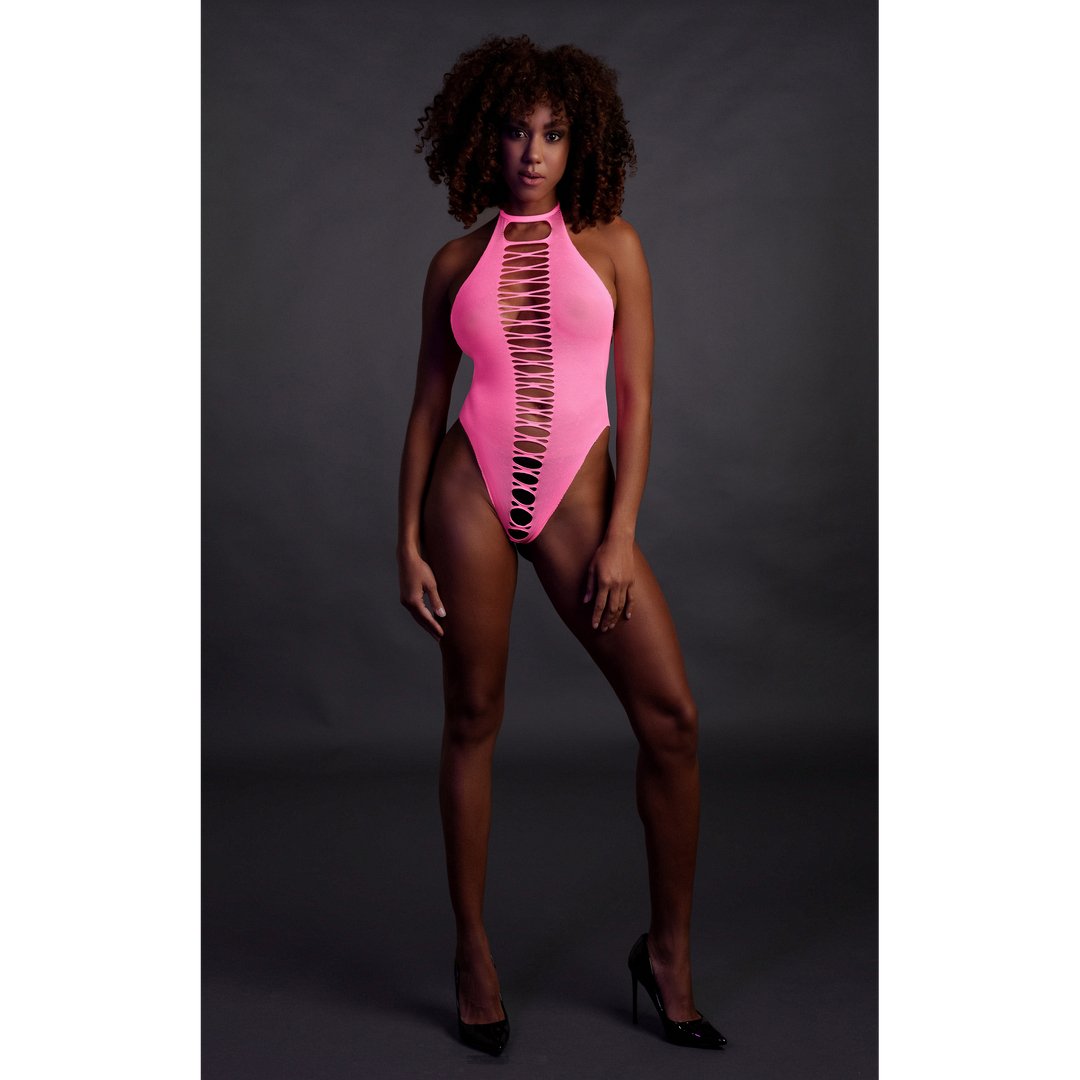 Neon Body - Hoog Gesneden UV - Effect - Pleasureplay Bodysuits TeddiesOuch! by Shots