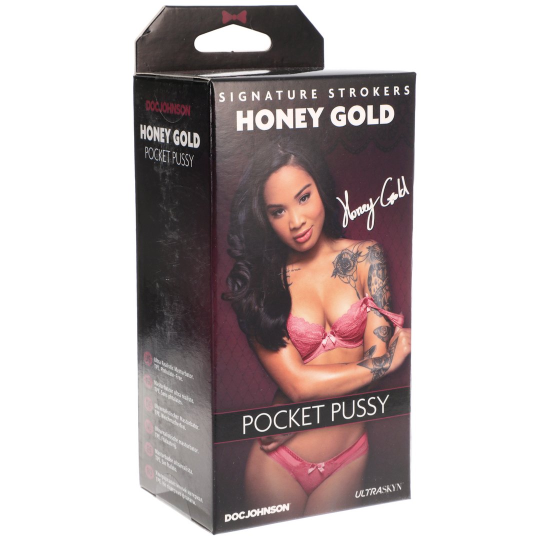 Honey Gold - ULTRASKYN Pocket Pussy Masturbator - EroticToyzProducten,Toys,Toys voor Mannen,Masturbators Strokers,Handmatige Masturbator,Vagina Masturbator,,GeslachtsneutraalDoc Johnson