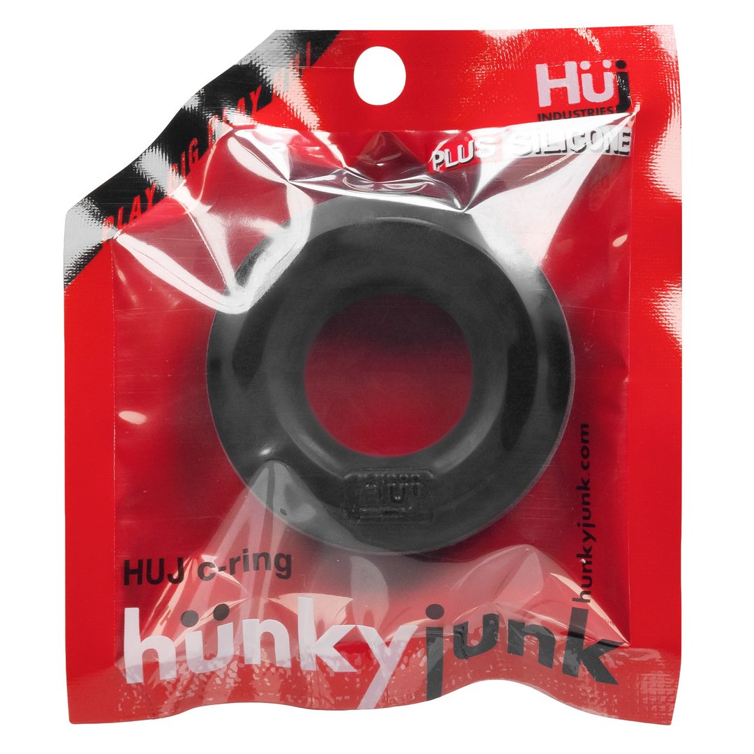 Hüj Cockring Plus+ Silicone™ - Zwart - EroticToyzCockringenHunkyjunk