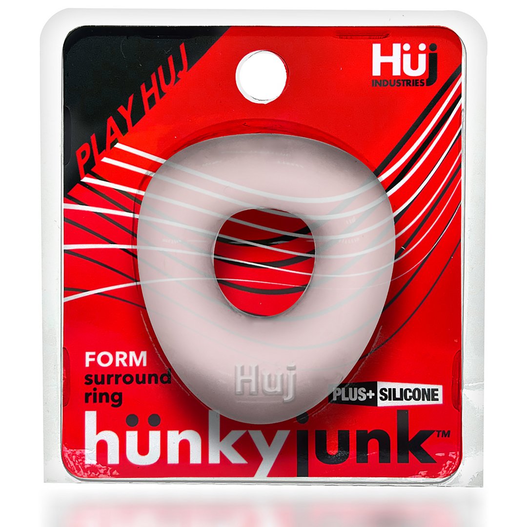 Hünkyjunk Form Curvy Cock Ring - Clear Ice - EroticToyzCockringenHunkyjunk