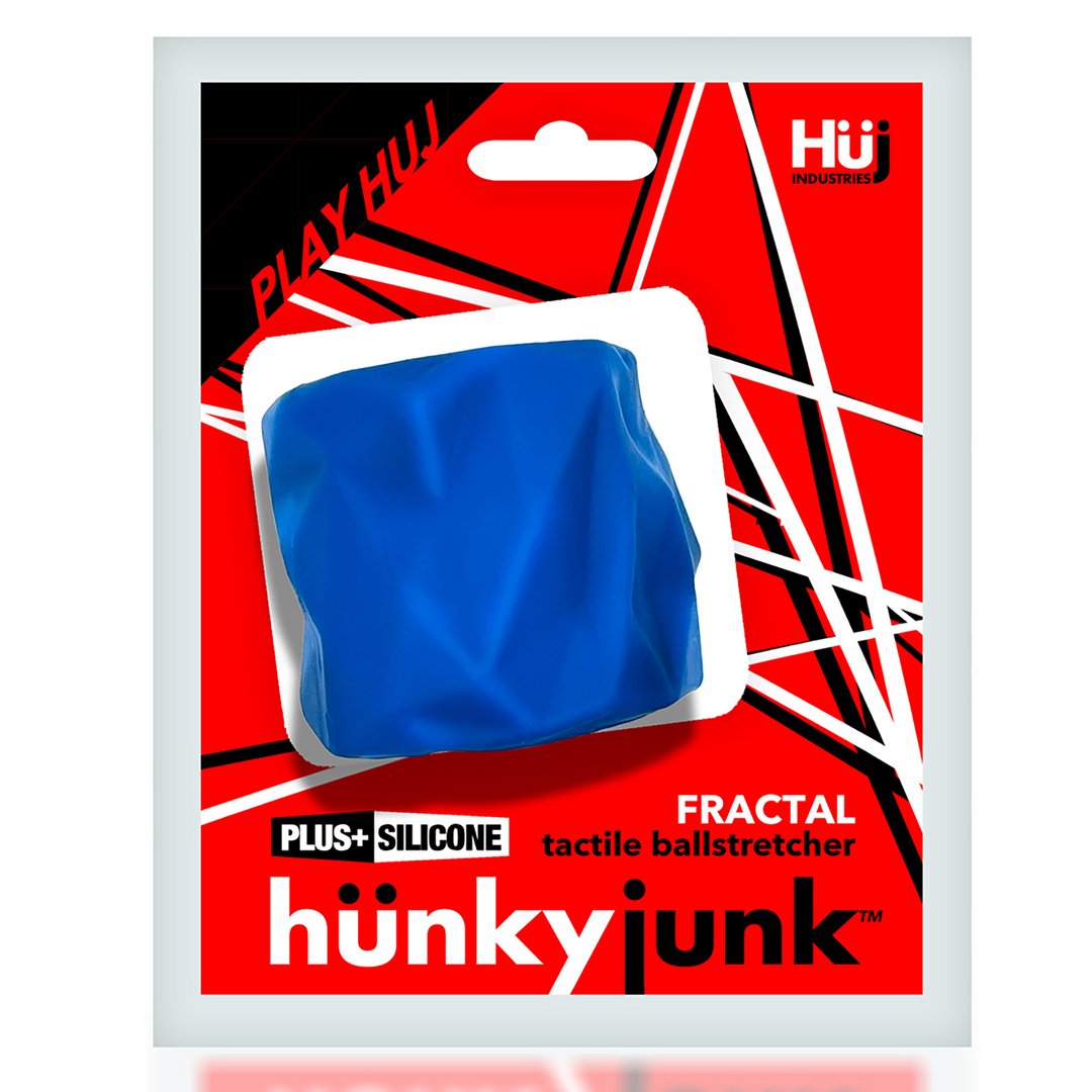 Hünkyjunk Fractal Silicone Ballstretcher - Teal Ice - EroticToyzBall StrapsHunkyjunk