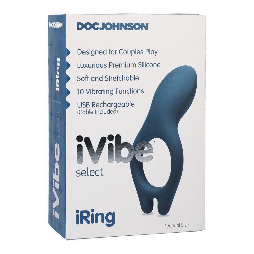 iRing Cock Ring met 10 Vibrerende Functies - Zwart - EroticToyzCockringenDoc Johnson