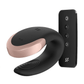 Koppelvibrator - Zwart - Pleasureplay Producten,Toys,Toys voor Koppels,Duo - Vibrators,Duo - Vibrators,Vibrators,Clitoris Stimulator,Tip Vibrator,G - Spot Vibrator,,VrouwelijkSatisfyer
