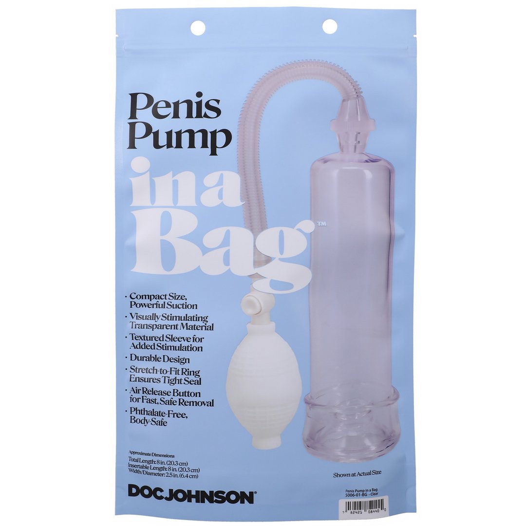 Krachtige Penis Pomp met Transparant Materiaal en Stretch - to - Fit Ring - EroticToyzProducten,Toys,Toys voor Mannen,Penispompen,Handmatige Pompen,,MannelijkDoc Johnson