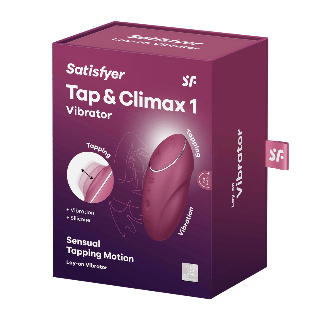 Lay - on Vibrator Met Tikfunctie - Rood - Pleasureplay Producten,Toys,Vibrators,Clitoris Stimulator,Lay - on Vibrator,Nieuwe Producten,,GeslachtsneutraalSatisfyer