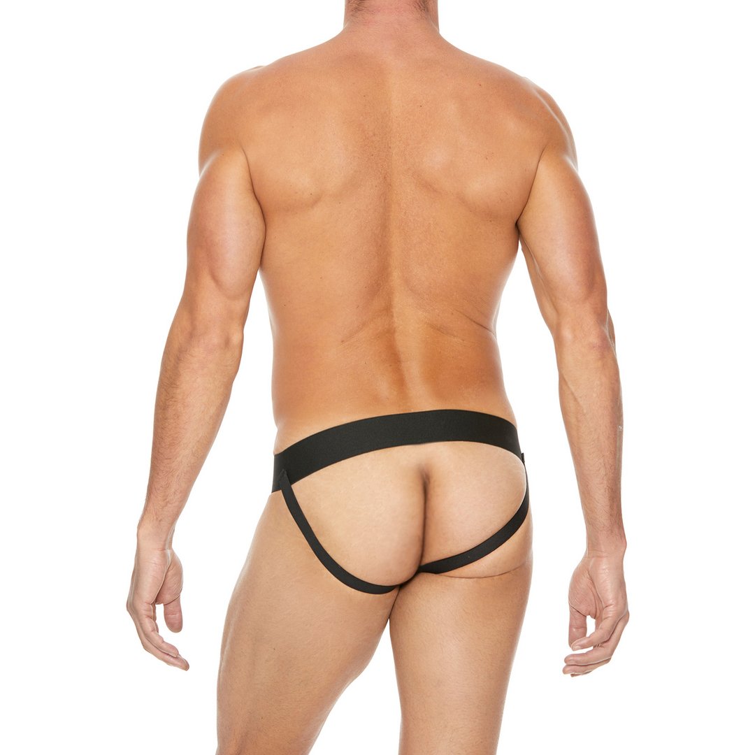 Leren Jockstrap met Rits Vooraan - M - EroticToyzProducten,Lingerie,Lingerie voor Hem,Jocks,,MannelijkOuch! by Shots