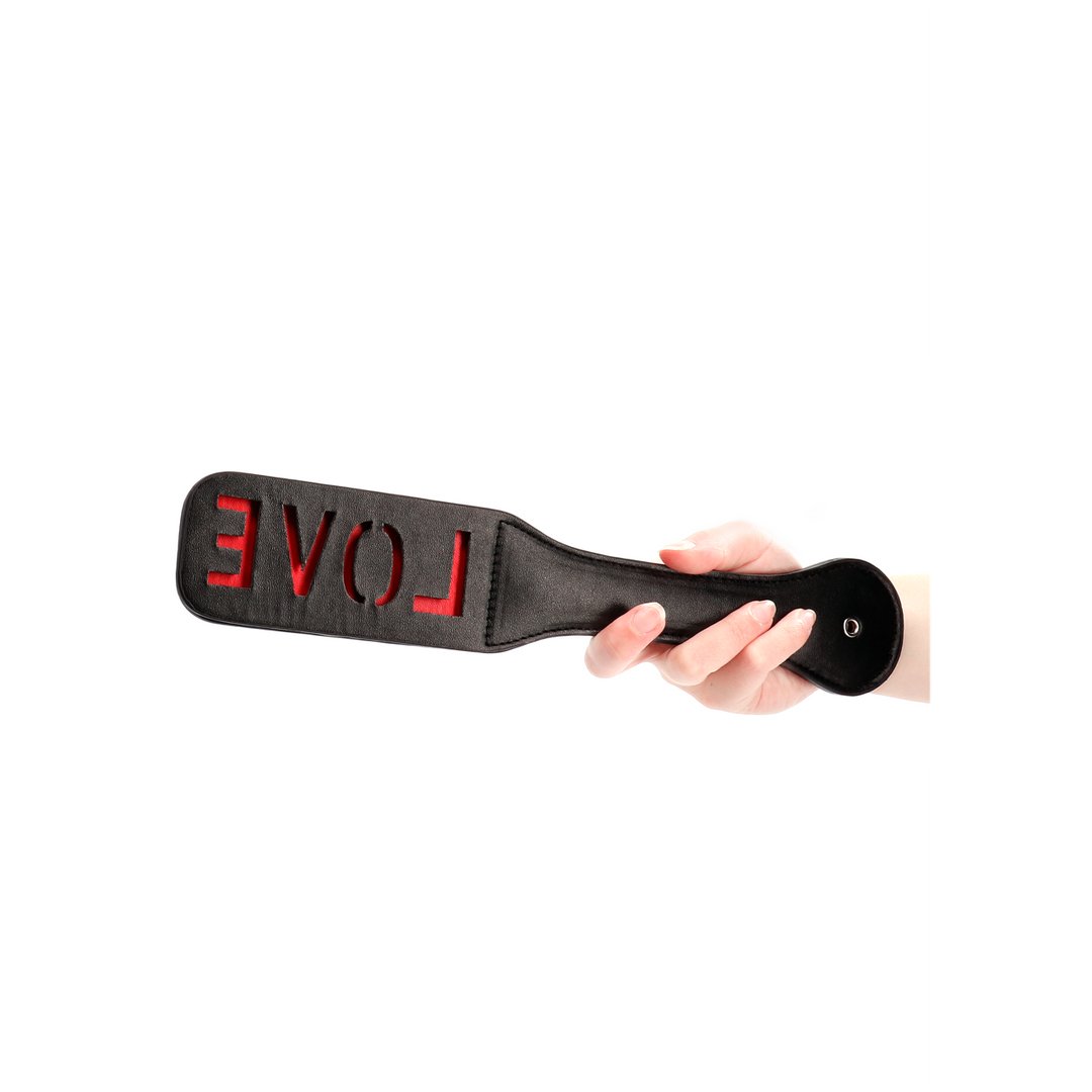 Leren Paddle LOVE voor Sensuele Discipline - EroticToyzProducten,Toys,Fetish,Slaan en Plagen,Peddels,,Ouch! by Shots