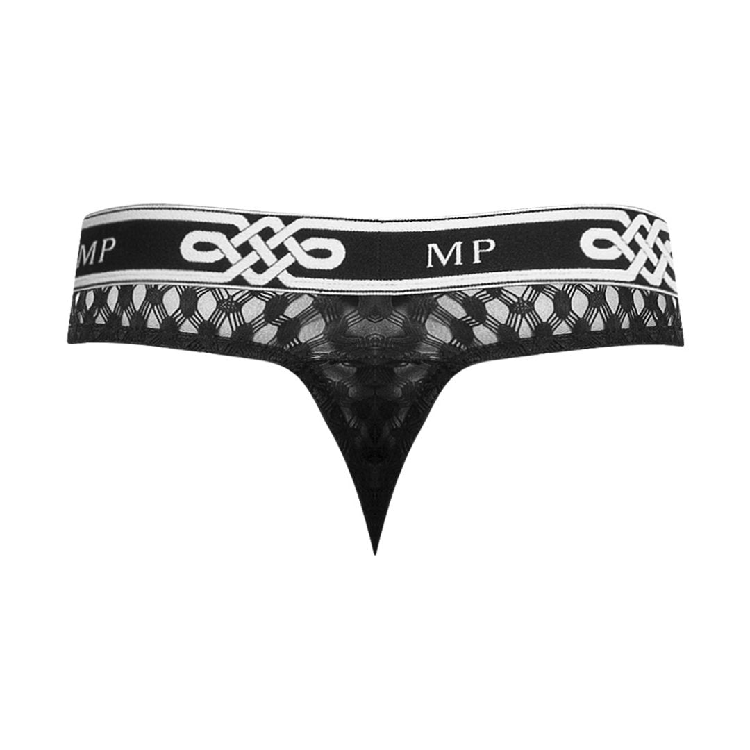 Lo Rise Thong - XL - Black - EroticToyzProducten,Lingerie,Lingerie voor Hem,Strings,,MannelijkMale Power