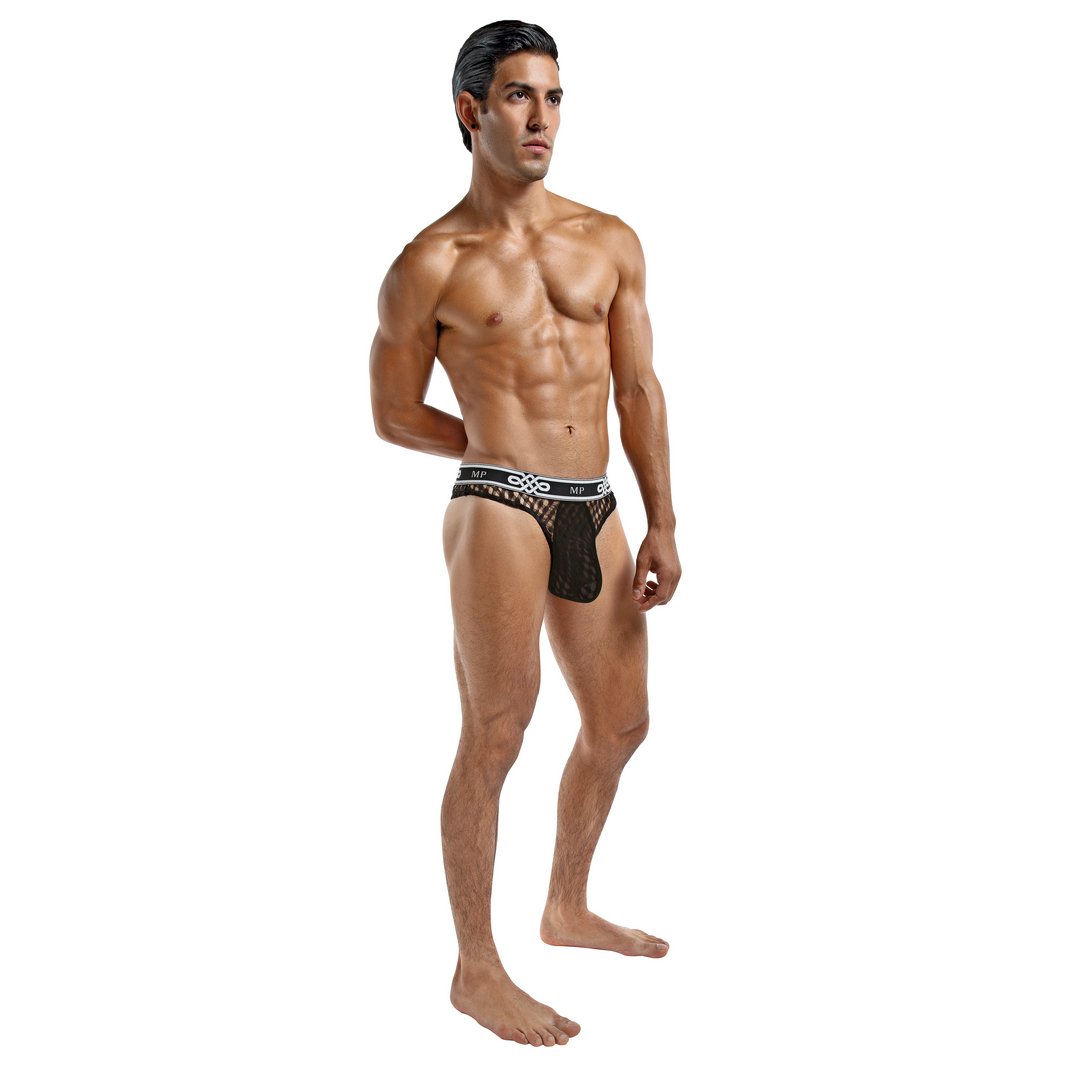 Lo Rise Thong - XL - Black - EroticToyzProducten,Lingerie,Lingerie voor Hem,Strings,,MannelijkMale Power