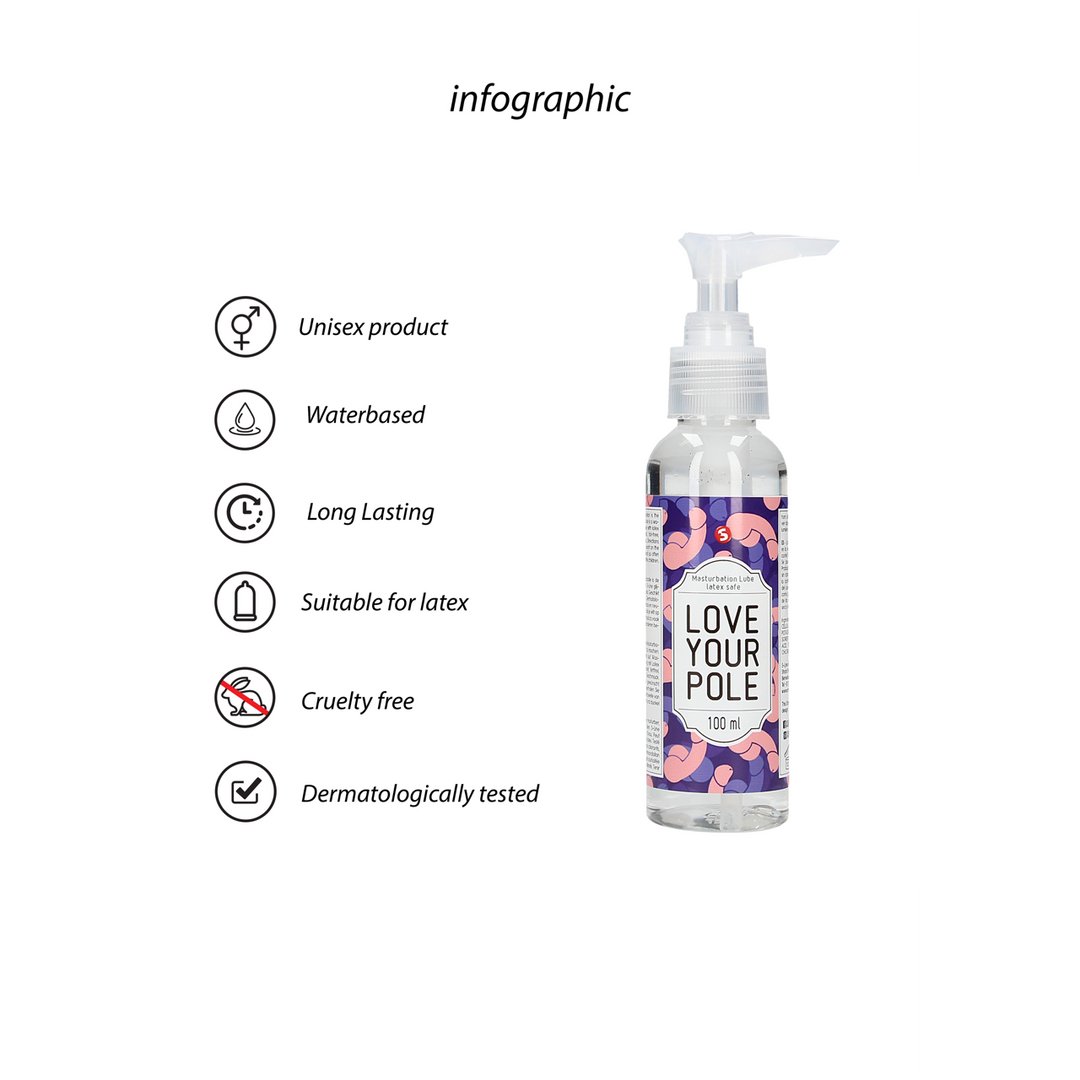 Love Your Pole - 100 ml - EroticToyzProducten,Veilige Seks, Verzorging Hulp,Glijmiddelen,Glijmiddelen op Waterbasis,,GeslachtsneutraalS - Line by Shots