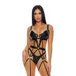 Luxe Cheetah Bustier Set - XL - BoxSexy Lingerie by Forplay - EroticToyzProducten,Lingerie,Lingerie voor Haar,3 - Delige Set,Outlet,,VrouwelijkForplay