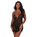 Luxe Stretch Mesh Chemise en Robe Set - S - EroticToyzProducten,Lingerie,Accessoires Lingerie,Kimono's en Omslagdoeken,Outlet,,VrouwelijkDreamgirl