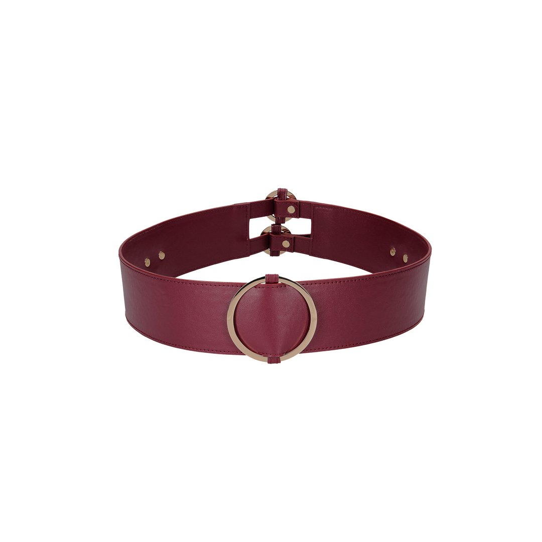 Luxe Taille Riem met Bondage Ringen - Verstelbare Gesp - M - EroticToyzFetishkleding voor HaarOuch! by Shots