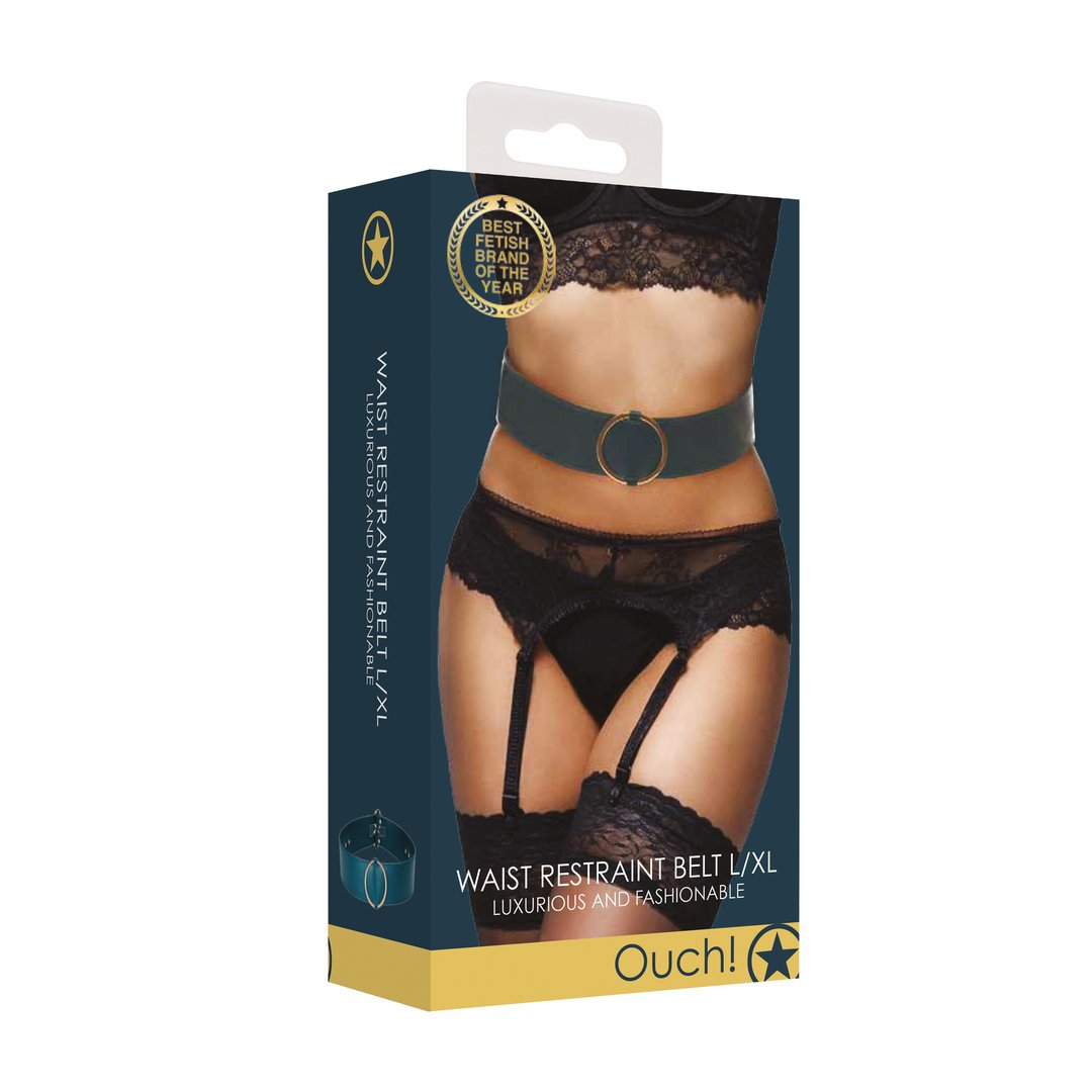 Luxe Tailleband met Bondage Ringen - XL - EroticToyzFetishkleding voor HaarOuch! by Shots