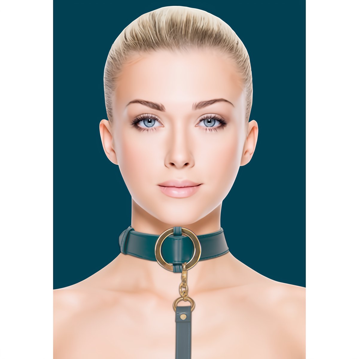 Luxurious Collar with Leash - EroticToyzProducten,Toys,Fetish,Riem Halsbanden,,GeslachtsneutraalOuch! by Shots