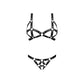 Bh en Slip Set van Imitatieleer met Studs - Zwart 2X - Pleasureplay Queen sizeMagic Silk